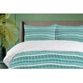thumbnail image 4 of Ambesonne Mosaic Duvet Cover Sets, Traditional Wavy Mosaic Tile, 2-Queen, Cadet Blue and Jade Green, 4 of 6