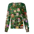 thumbnail image 2 of Christmas Scrub Shirts for Women Plus Size Snap Front Cute Xmas Print Jacket Christmas Nurse Uniforms Workwear Tops with Pockets, 2 of 5