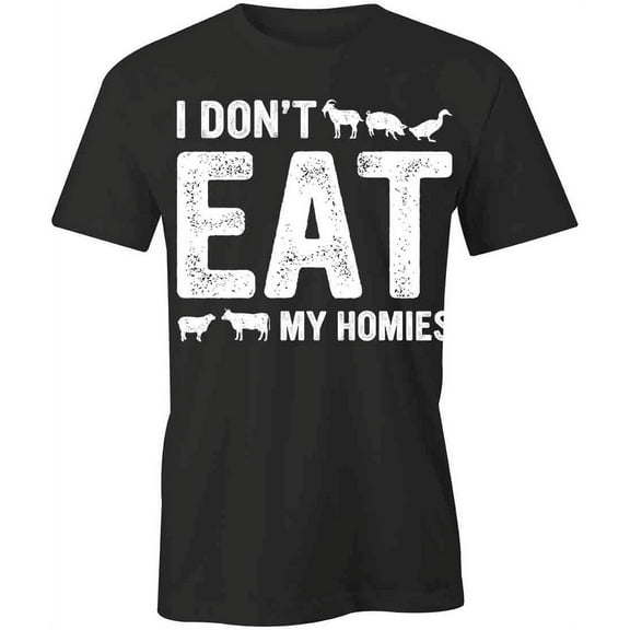 Eat My Homies T-Shirt | Cute Vegetarian Black Tee Gift