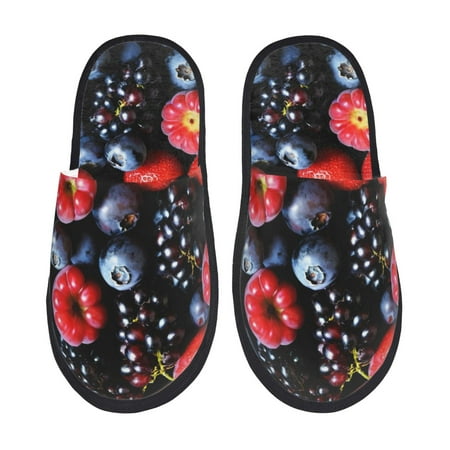 

Silkie Variety Of Fruits And Berries Slippers for women and Men House Shoes for Unisex Indoor House Shoes-Medium