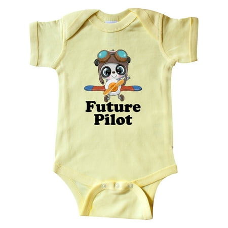 

Inktastic Boys Future Pilot Panda Gift Baby Boy Bodysuit