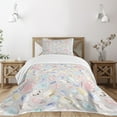 thumbnail image 3 of Ambesonne Pastel Quilted Bedspread Set 2 Pcs, Colorful Vivid, Twin Size, Multicolor, 3 of 6