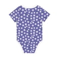 thumbnail image 2 of Daiia Daisies Flowers Printed Unisex-Baby Short Sleeve Onesies Bodysuits Baby Climbing Clothes Soft and Comfortable Romper with Expandable Shoulder Design-12 Months, 2 of 8