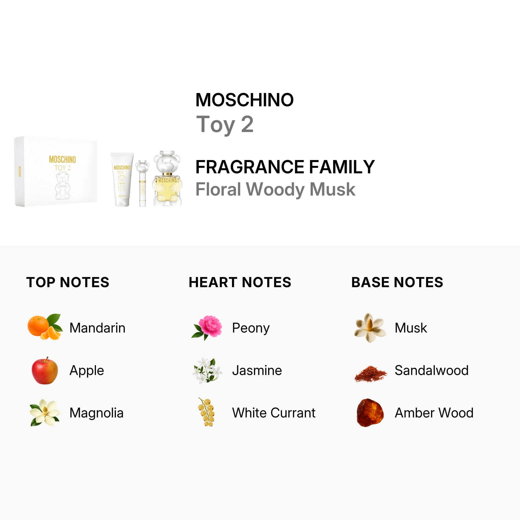 Moschino, Ladies Toy 2 Gift Set Fragrances, Floral Woody Musk