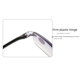 thumbnail image 2 of Gafas de presbicia sin montura Gafas de presbicia de moda con borde cortado sin montura Gafas de presbicia azules, 2 of 5