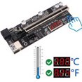 thumbnail image 2 of Adaptador de tarjeta vertical PCI-E Pantalla digital de temperatura 8 capacitores sólidos Puerto de alimentación de 6 pines Extensor PCI-Express con cable USB 3.0, 2 of 2