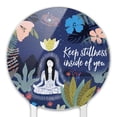 thumbnail image 3 of Acrylic Keep Stillness Inside of You Meditation Yoga Cake Topper Party Decoration for Wedding Anniversary Birthday Graduation, 3 of 7