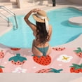 thumbnail image 7 of GZHJMY Beach Towel for Women Girls, Red Strawberry Bath Towel, Oversized Lightweight Sport Towel, 31x63 Inch, 7 of 7