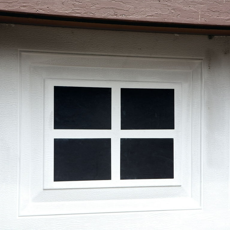 16-Panel Magnetic Garage Door Window Kit - Black Faux Windows For Steel Doors, No Drilling Needed, Instant Curb Appeal Upgrade