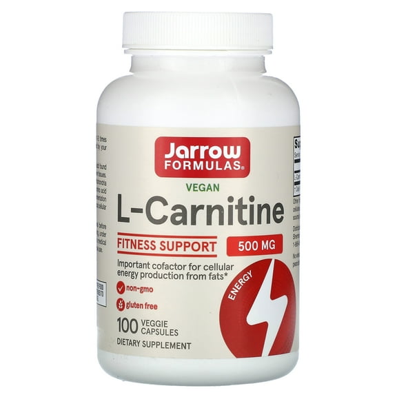 Jarrow Formulas L-Carnitine Tartrate, For Brain Energy and Heart Support, 500mg, 100 Capsules
