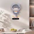 thumbnail image 2 of Unique Bargains 1pc Cartoon Cat Mechanism Wall Clock for Home 15" x 10" x 2.4" Grey, 2 of 5