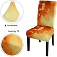 thumbnail image 3 of muroi Fall Chair Covers Set of 6 Autumn Leaves Spandex Stretch Grey Orange Kitchen Chair Covers Removable Washable Chair Protector for Dining Room, 3 of 7