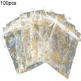 thumbnail image 1 of 100Pcs Gift Bags Snowflake Pattern Reusable Organza Drawstring Candy Bag Party Supplies, 1 of 6