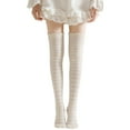 thumbnail image 2 of Outfmvch leg warmers Thigh High Socks for Women Knit Long Over the Knee Socks Knee High Socks Gifts knee high leg warmers Khaki One Size, 2 of 4
