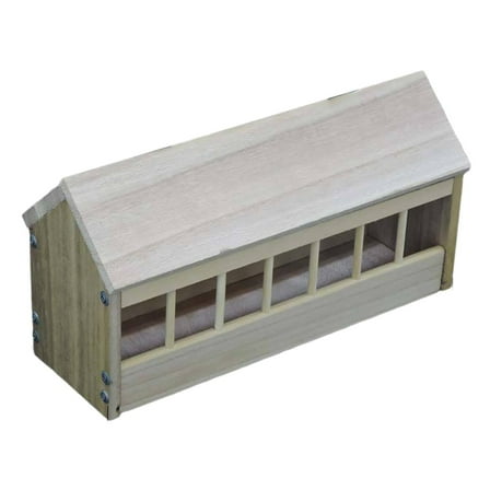 Kuntesetty Pigeon Feeder Trough Birds Supplies Wooden Chicken Feeder Food Dispenser