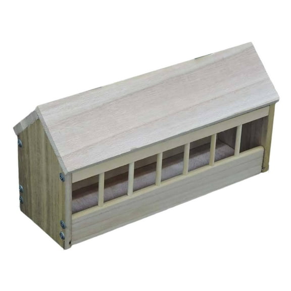 Kuntesetty Pigeon Feeder Trough Birds Supplies Wooden Chicken Feeder Food Dispenser