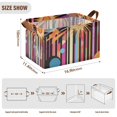 thumbnail image 7 of Yayeee Foldable Storage Basket for Shelves with Handles Set of 2 Waterproof Cloth Bins, Futuristic Sun, 7 of 7