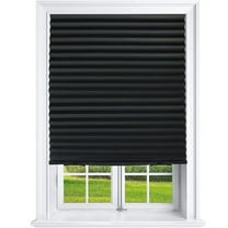 Blackout Pleated Paper Shades for Windows,Temporary and Portable Room Darkening Shades for Travel,No Tools and Easy to Install, Cut to Any Size,(60cm x 150cm,Black)