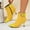 #244-Yellow, variant on Taylonsss Women's Pointed Toe Side Zipper Mid-Heel Ankle Boots for Winter Casual Wear Comfortable and Stable Short Boots for Outdoor and Indoor Use