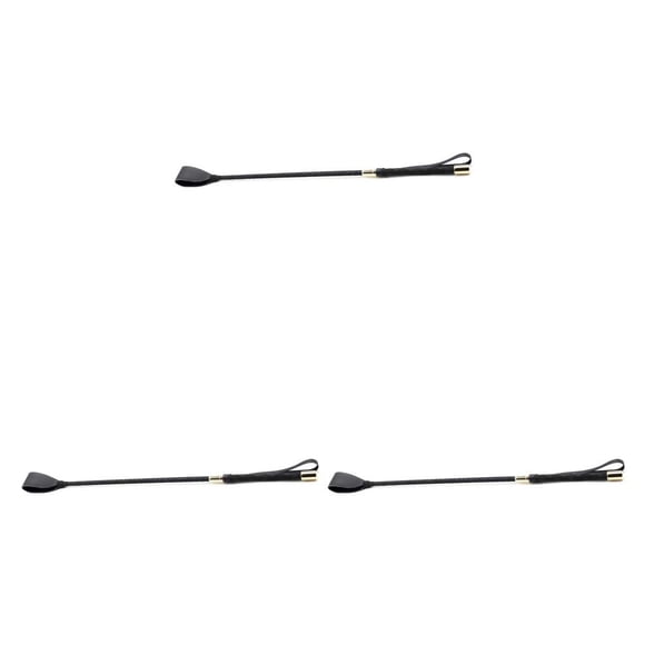 Wosthever Horse Whip Leather Whips Wear-resistant Party Costume with Stage Training Crop Handle Wrist Strap Performance Riding Type1 NO1