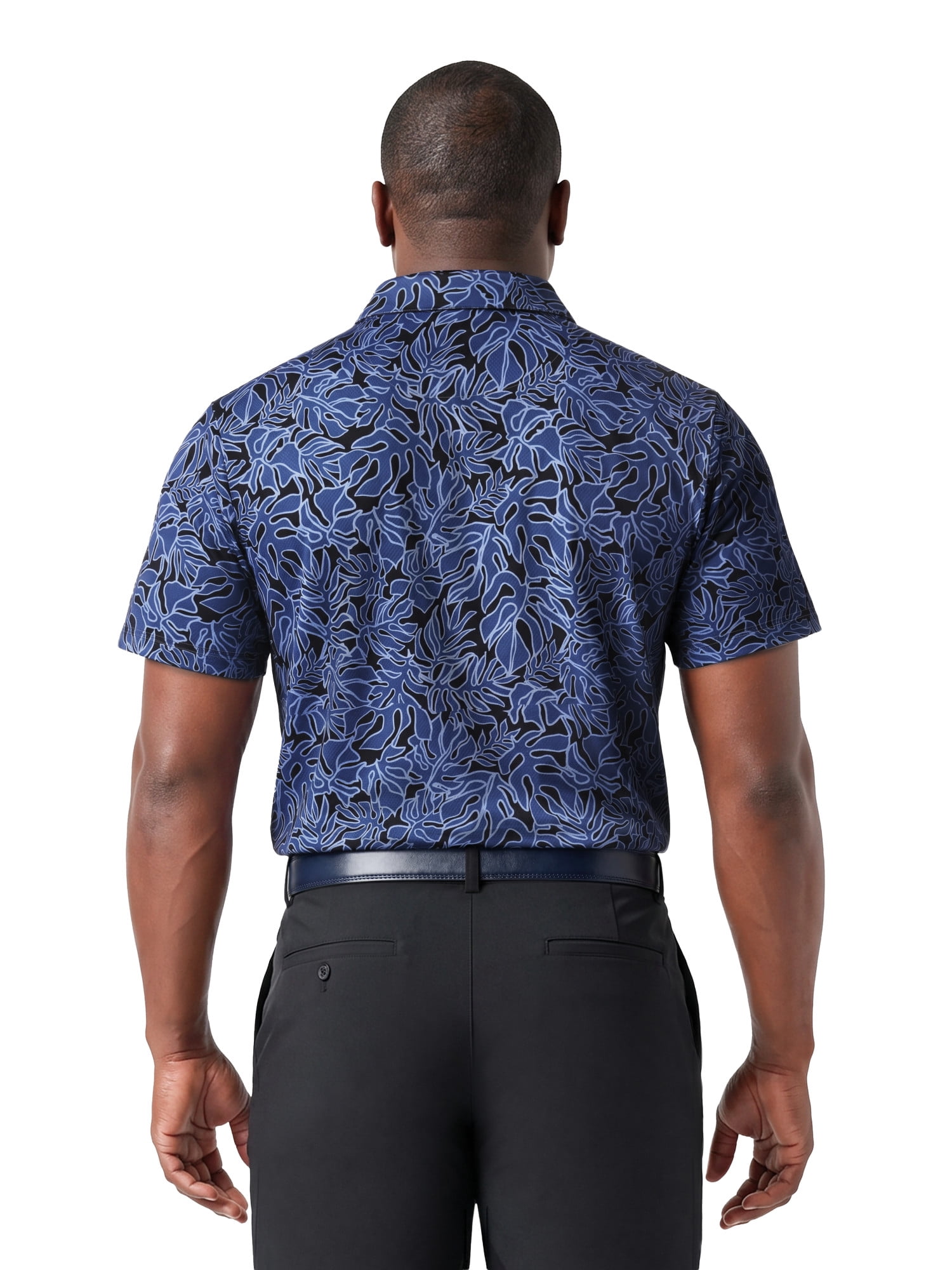 Ben Hogan Performance Men's & Big Men's Tropical Print Short Sleeve Polo Shirt, up to 5XB