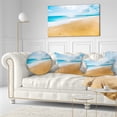 thumbnail image 3 of Designart Serene Beach and Sun Daylight - Modern Beach Throw Pillow - 12x20, 3 of 5