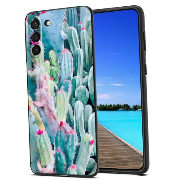 Cactus-136 Phone Case, Degined for Samsung Galaxy S21+ Plus Case Men Women, Flexible Silicone Shockproof Case for Samsung Galaxy S21+ Plus