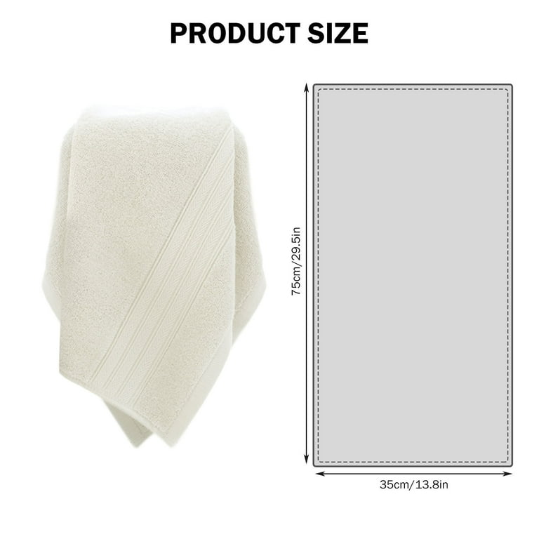 Cotton Bath Towels,Face Towels for Bathroom, Washcloths for Body and Face Set for Daily Use, 3pc, 14 inch x 30 inch, White, Size: One size, Orange