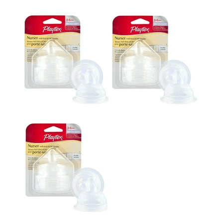 Playtex Natural Shape Fast Flow Silcone Nipples, 2 ct (Pack of 3) + Yes to Coconuts Moisturizing Single Use Mask