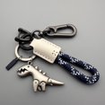 thumbnail image 3 of Weseecase Keychain, Aluminum Alloy Dinosaur Charm Paired with a Hand-woven Bracelet, Mini Dinosaur Keychain, 3 of 7