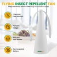 thumbnail image 7 of BUGGOFF Black Fly & Flying Insect Repellent Fan with Twin Blades, Table top & Hangable, Battery Powered or 5V Plug in, Batteries NOT Included. Safe Blades with Auto Stop, 7 of 7