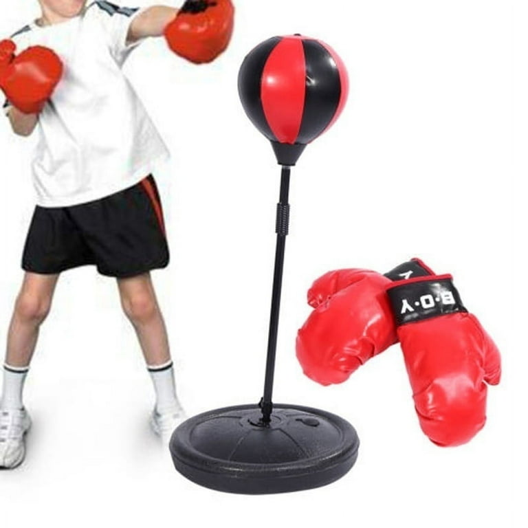 Childrens Boxing 70cm-105cm Adjustable Justierbare Höhe Kinder Punching Ball  Tasche Geschwindigkeit Boxsport Set Kampfspiel Mit Handschuhen  Fitnessgeräte Pugilismus-Kit