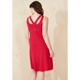 thumbnail image 2 of ellos Women's Plus Size Crossover Back Tank Dress - 22/24, Vivid Red, 2 of 5