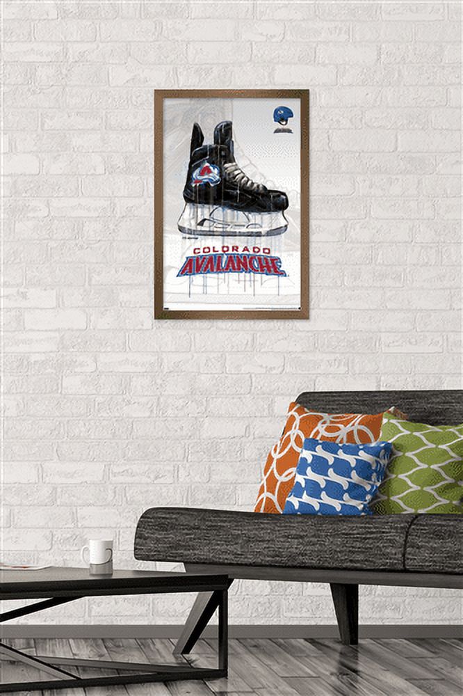 NHL Colorado Avalanche - Drip Skate 21 Wall Poster, 14.725" x 22.375", Framed