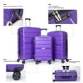 thumbnail image 4 of Travelhouse 3 Piece Hardside Luggage Set Hardshell Lightweight Suitcase with TSA Lock Spinner Wheels.(Purple), 4 of 9