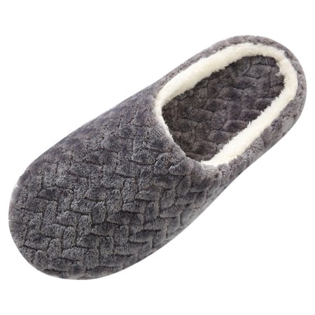 

SHYKA Chiccall Winter Warm Slippers Comfy Rhombus Pattern Faux Fur House Shoes Scuff Memory Foam Slip on Anti-Skid Sole Indoor Outdoor House Slippers for Women and Girls on Clearance-40/41