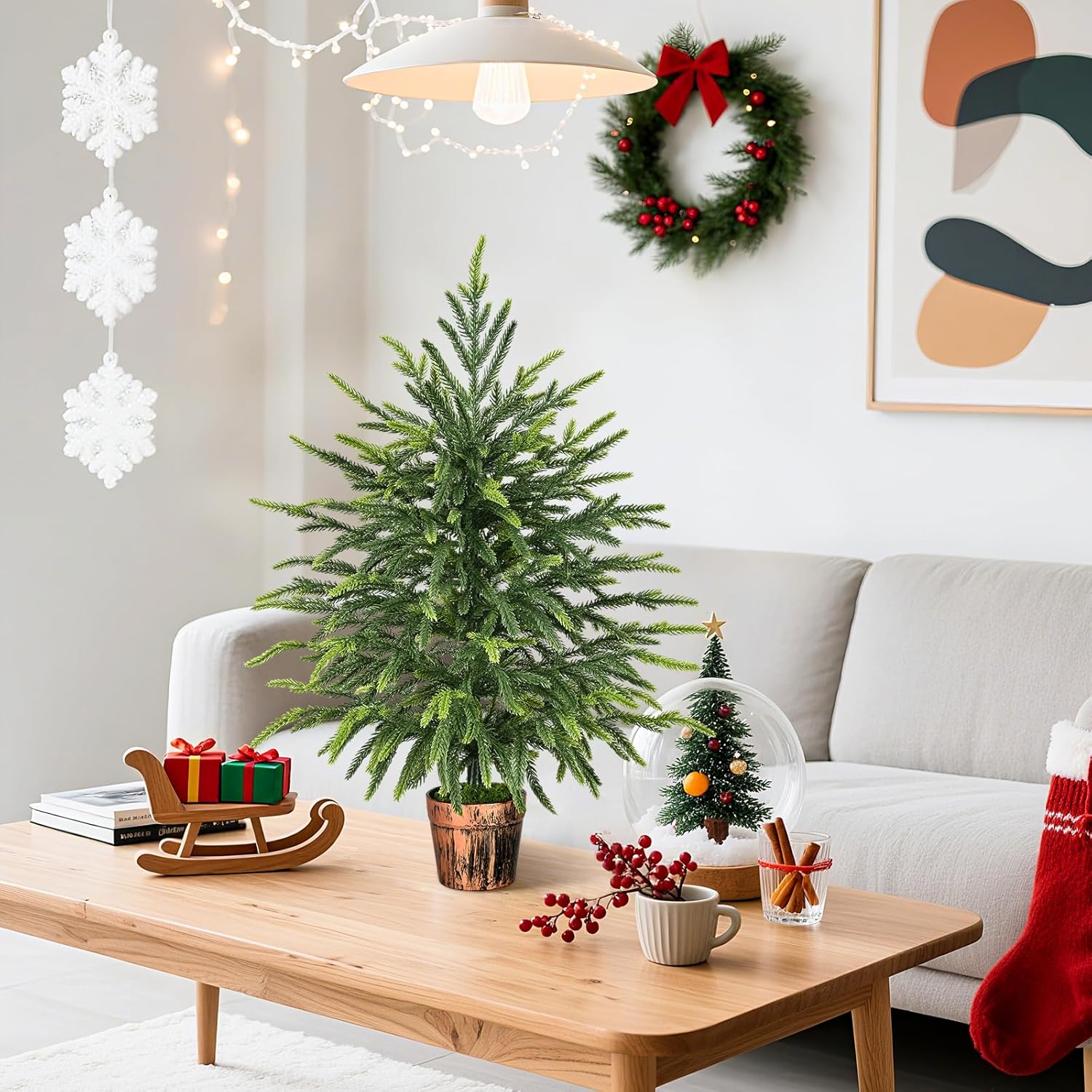 Lyacmy 2ft Tabletop Artificial Christmas Tree photo 5