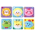 thumbnail image 1 of Visland DIY Embroidery Doll Set Cartoon Animal Sewing Projects Yarn Board Felt Animals Craft for Kids Beginners, 1 of 8
