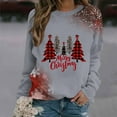 thumbnail image 2 of Hoodless Sweatshirt for Women Fashion Casual Christmas Print Round Neck Loose Long Sleeve T Shirt Sweatshirt, 2 of 4