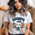 thumbnail image 2 of Boorista Shirt – Cute Ghost Halloween Coffee Barista T-Shirt, Heliconia, Size XL, 2 of 6