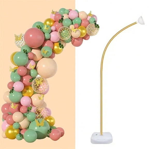 Reusable 8.2ft Flexible Balloon Arch Stand Kit with Water Base, Plastic Balloon Backdrop Frame for Birthday, Wedding, Christmas, Anniversary & Party Decor