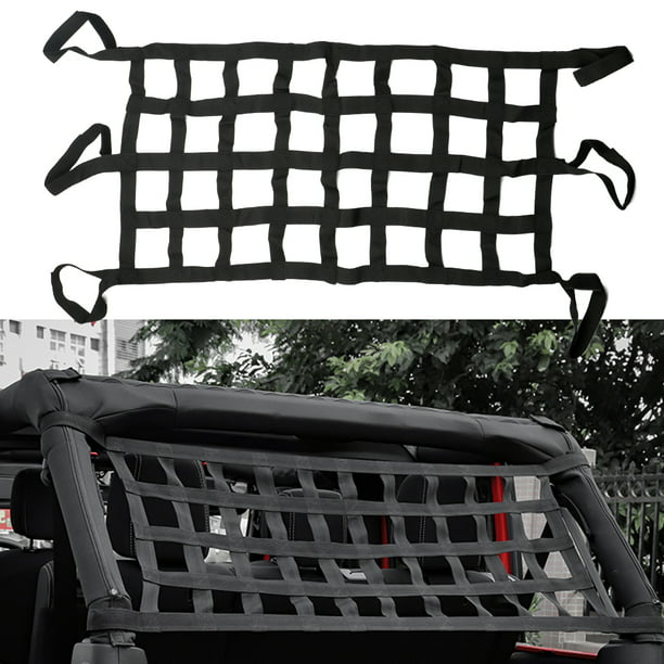 Multifunction For Jeep Wrangler Tail Box Net Mesh Cargo Net Car Roof Storage  Net Retrofit accessories 