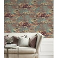 thumbnail image 7 of NextWall  Lily Pond Peel and Stick Wallpaper 20.5 in. W x 18 ft. L - Rust & Deep Sea, 7 of 7