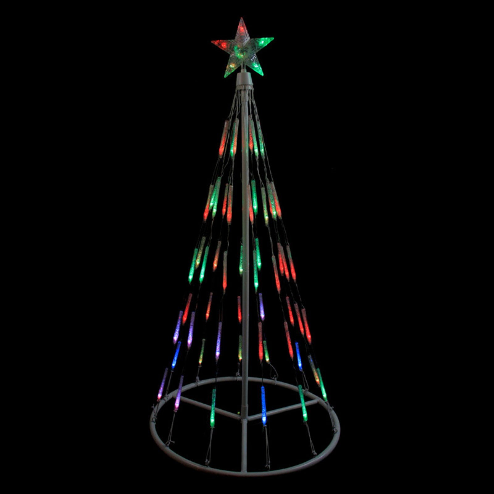Northlight Single Tier Bubble Show Cone Lighted Christmas Tree Yard ...