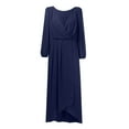 thumbnail image 3 of Women Chiffon Wedding Guest Dress V Neck for Formal and Semi - Formal Occasions, 3 of 4