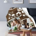 thumbnail image 4 of Personalised Photo Blankets Custom Picture Throw Blanket Fathers Day Birthday Anniversary Memorial Gifts for Adults Men, Dad Boyfriend Husband Grandpa Family, 4 of 5
