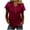 #05 Wine 【Mix, Match & Stock Up on Your Favorite Palette.】, variant on Women's Casual Solid Color Pleated Short Sleeve Round Neck Tops Shirts Blouses for Business Casual Work Office Vacation and Daily Wear Fashion Essential | Sopatenor,Black XL