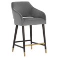 thumbnail image 1 of Sunpan Adelaide 26" Modern Fabric Counter Stool in Gray/Espresso, 1 of 7