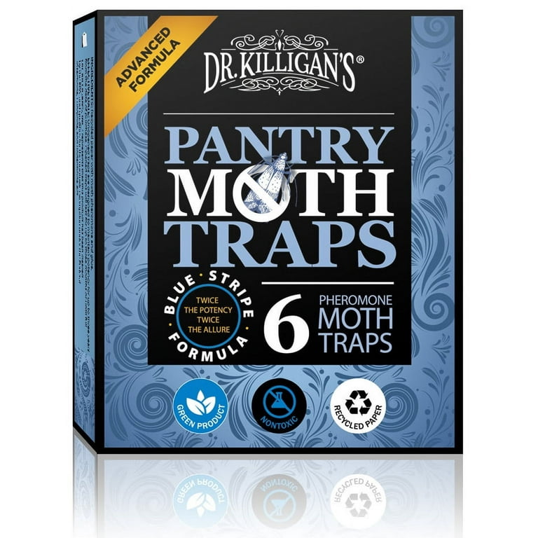 Dr. Killigan's Premium Pantry Moth Traps with Pheromones Prime | Non-Toxic  Sticky Glue Trap for Food and Cupboard Moths in Your Kitchen | How to Get