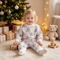 thumbnail image 3 of Enyan Toddler Baby Girl Christmas Outfits Newborn Xmas Clothes Long Sleeve Sweatshirt Pants 2-Piece Set for Fall Winter, 3 of 7